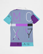 Load image into Gallery viewer, MOXYBLAQ purple rain Men's Slim Fit Short Sleeve Polo
