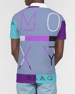 Load image into Gallery viewer, MOXYBLAQ purple rain Men's Slim Fit Short Sleeve Polo

