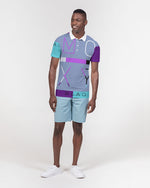 Load image into Gallery viewer, MOXYBLAQ purple rain Men's Slim Fit Short Sleeve Polo
