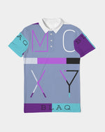 Load image into Gallery viewer, MOXYBLAQ purple rain Men's Slim Fit Short Sleeve Polo
