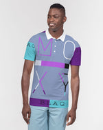 Load image into Gallery viewer, MOXYBLAQ purple rain Men's Slim Fit Short Sleeve Polo
